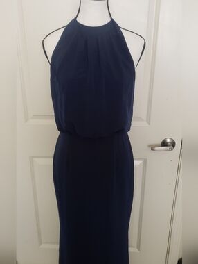Vow'd Navy Evening Gown